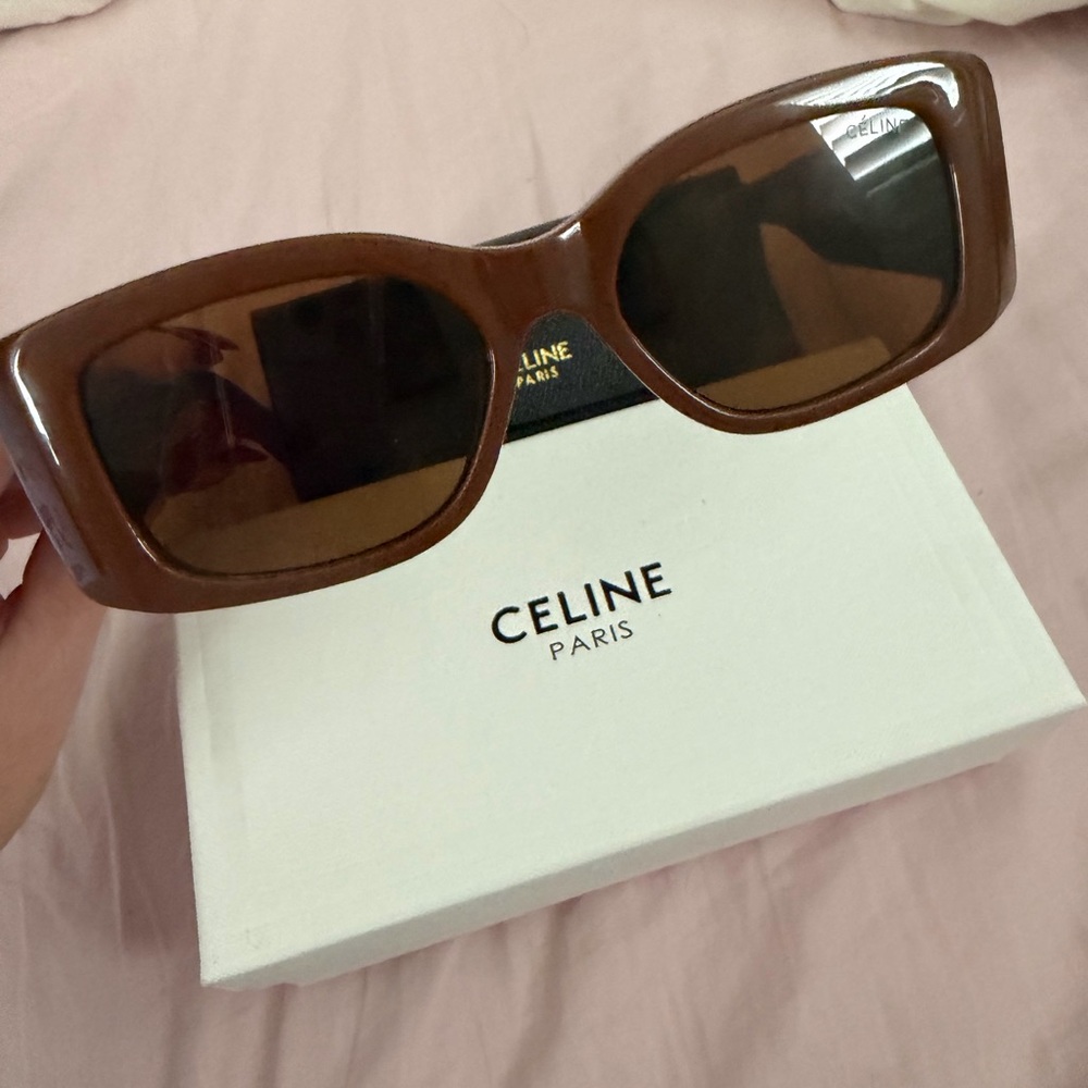 Faux designer CC sunglasses brown and Gold triumph Sunglasses